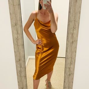 Burnt Orange Slip Dress